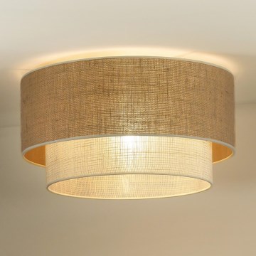 Duolla - Loftlampe YUTE BOHO 1xE27/15W/230V diameter 45 cm brun/cremefarvet