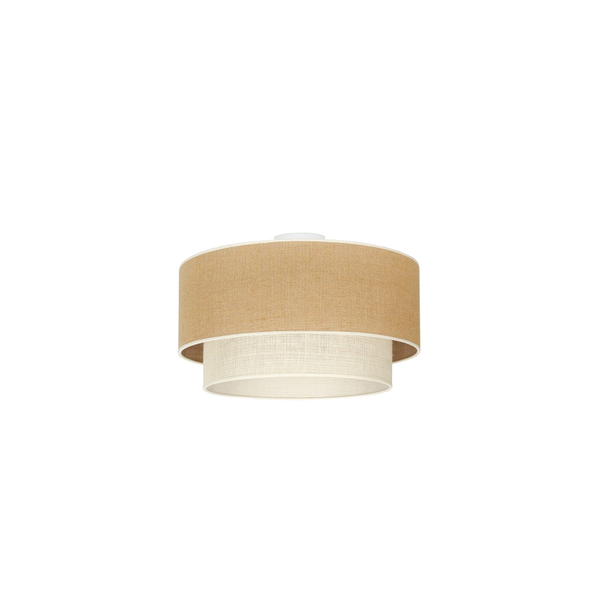 Duolla - Loftlampe YUTE BOHO 1xE27/15W/230V diameter 45 cm brun/cremefarvet