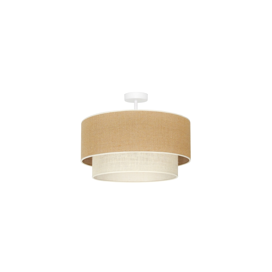 Duolla - Loftlampe YUTE BOHO 1xE27/15W/230V diameter 45 cm brun/cremefarvet