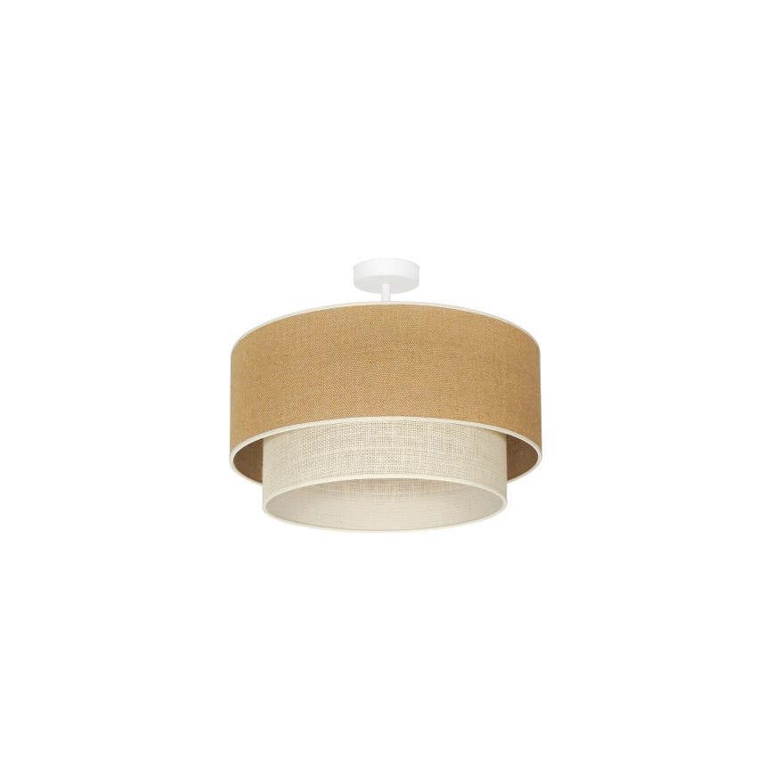 Duolla - Loftlampe YUTE BOHO 1xE27/15W/230V diameter 45 cm brun/cremefarvet