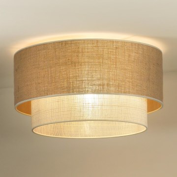 Duolla - Loftlampe YUTE BOHO 3xE27/15W/230V diameter 60 cm brun/cremefarvet