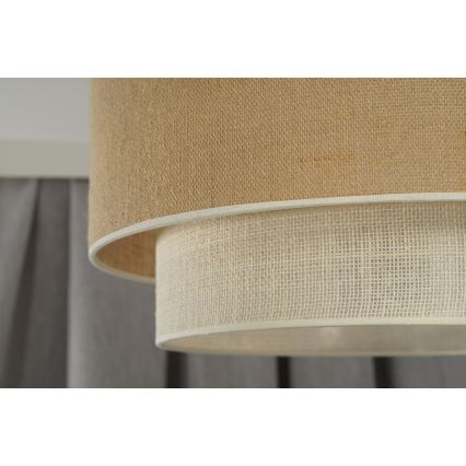 Duolla - Loftlampe YUTE BOHO 3xE27/15W/230V diameter 60 cm brun/cremefarvet