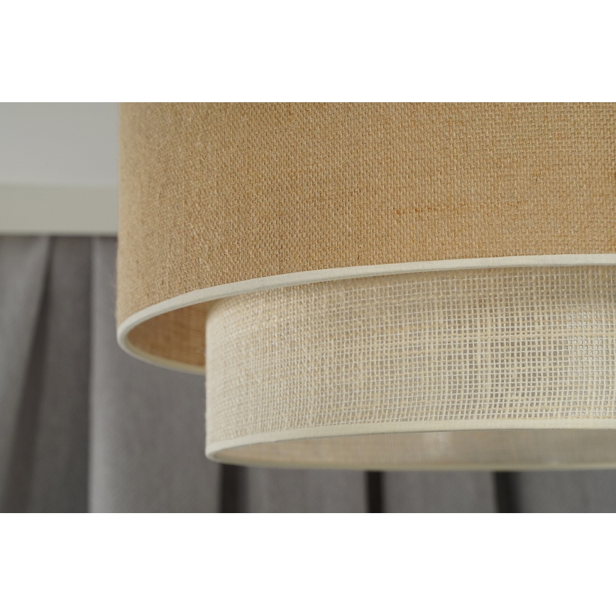 Duolla - Loftlampe YUTE BOHO 3xE27/15W/230V diameter 60 cm brun/cremefarvet