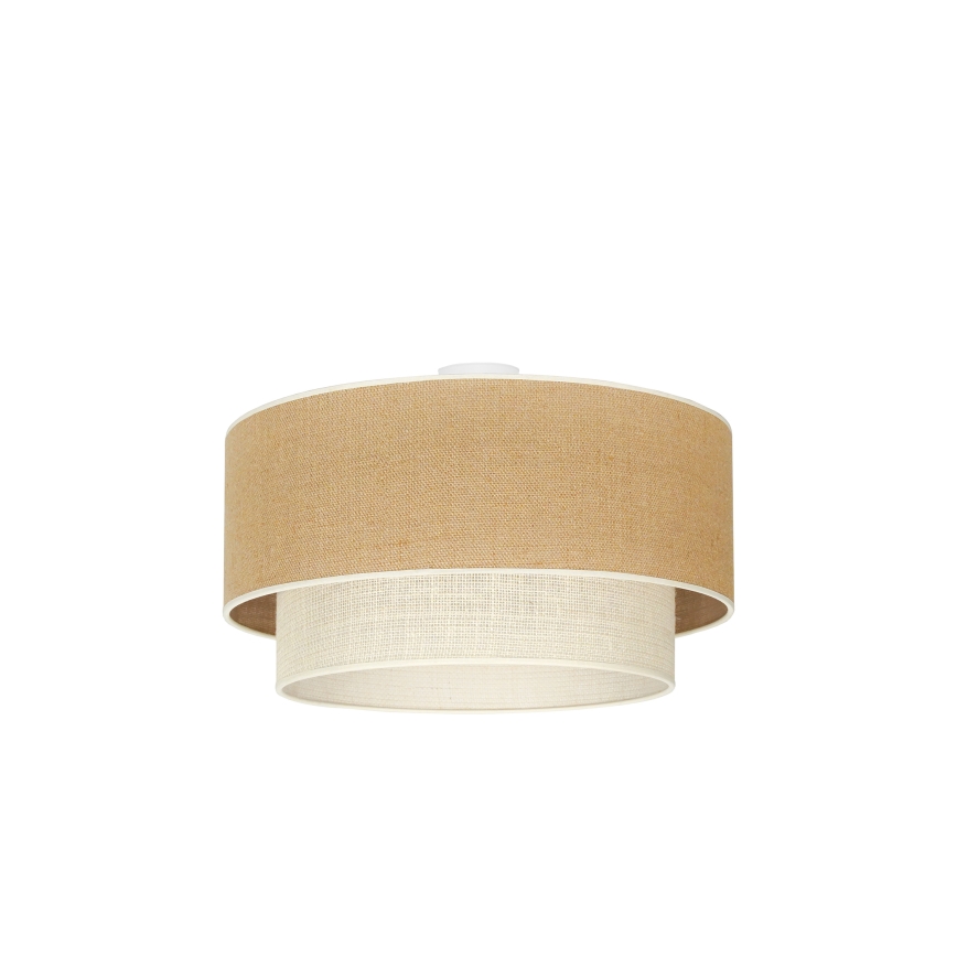 Duolla - Loftlampe YUTE BOHO 3xE27/15W/230V diameter 60 cm brun/cremefarvet