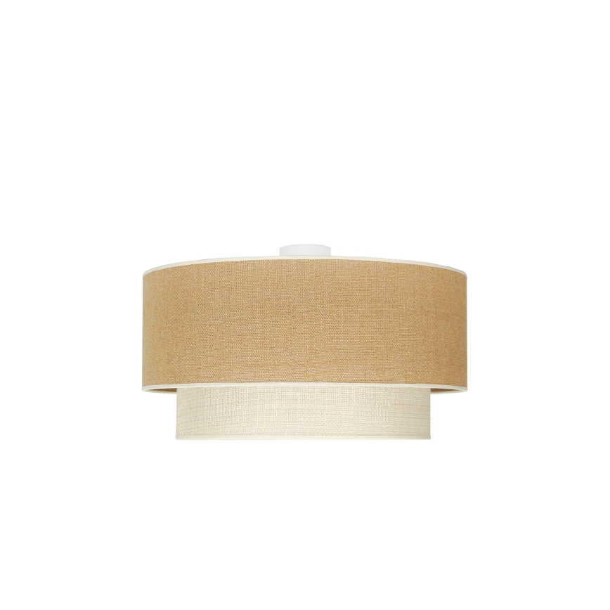 Duolla - Loftlampe YUTE BOHO 3xE27/15W/230V diameter 60 cm brun/cremefarvet
