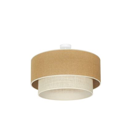 Duolla - Loftlampe YUTE BOHO 3xE27/15W/230V diameter 60 cm brun/cremefarvet