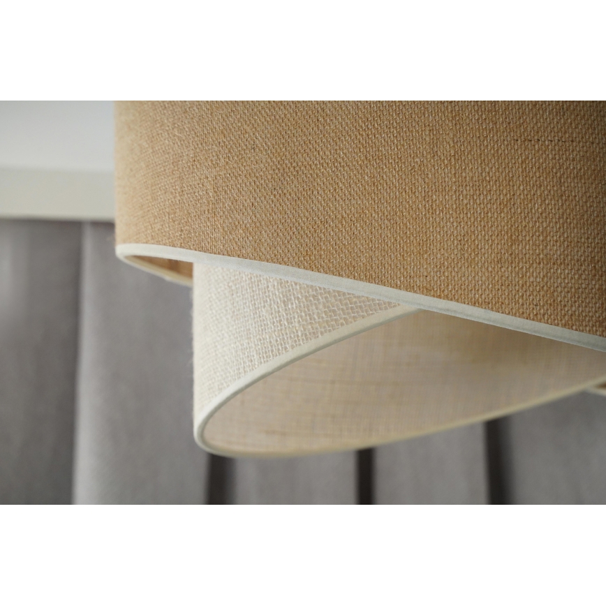 Duolla - Loftlampe YUTE CELLO 1xE27/15W/230V diameter 45 cm brun/grå