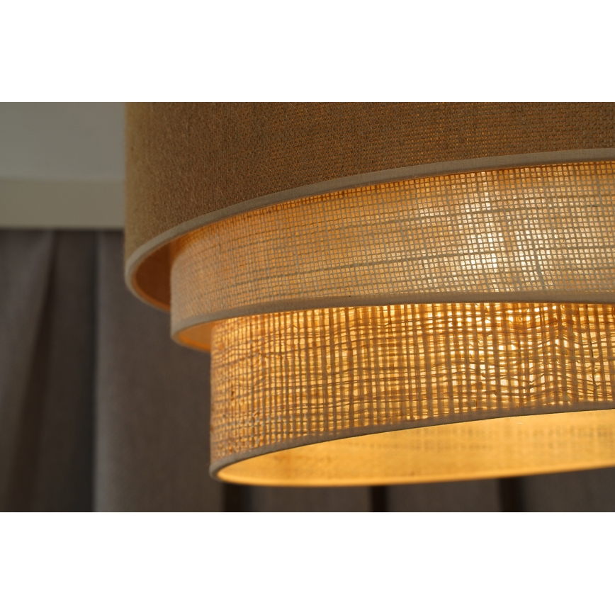 Duolla - Loftlampe YUTE TRIO 1xE27/15W/230V diameter 45 cm brun/grå/beige