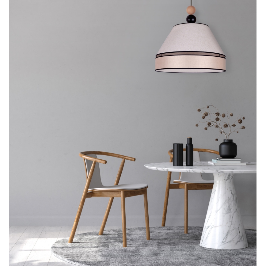 Duolla - Pendel AVIGNON 1xE27/15W/230V diameter 60 cm beige