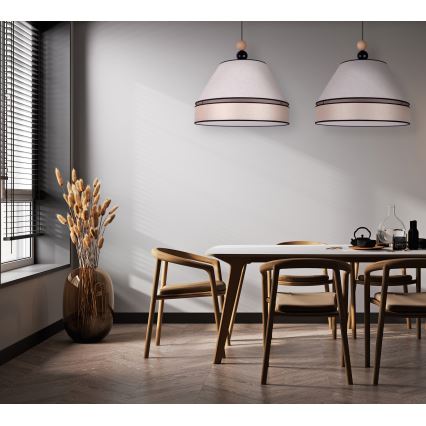 Duolla - Pendel AVIGNON 2xE27/15W/230V beige