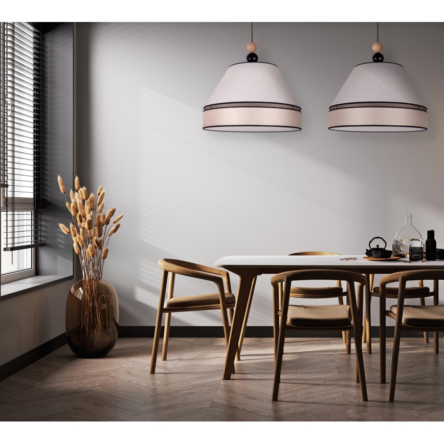 Duolla - Pendel AVIGNON 2xE27/15W/230V beige