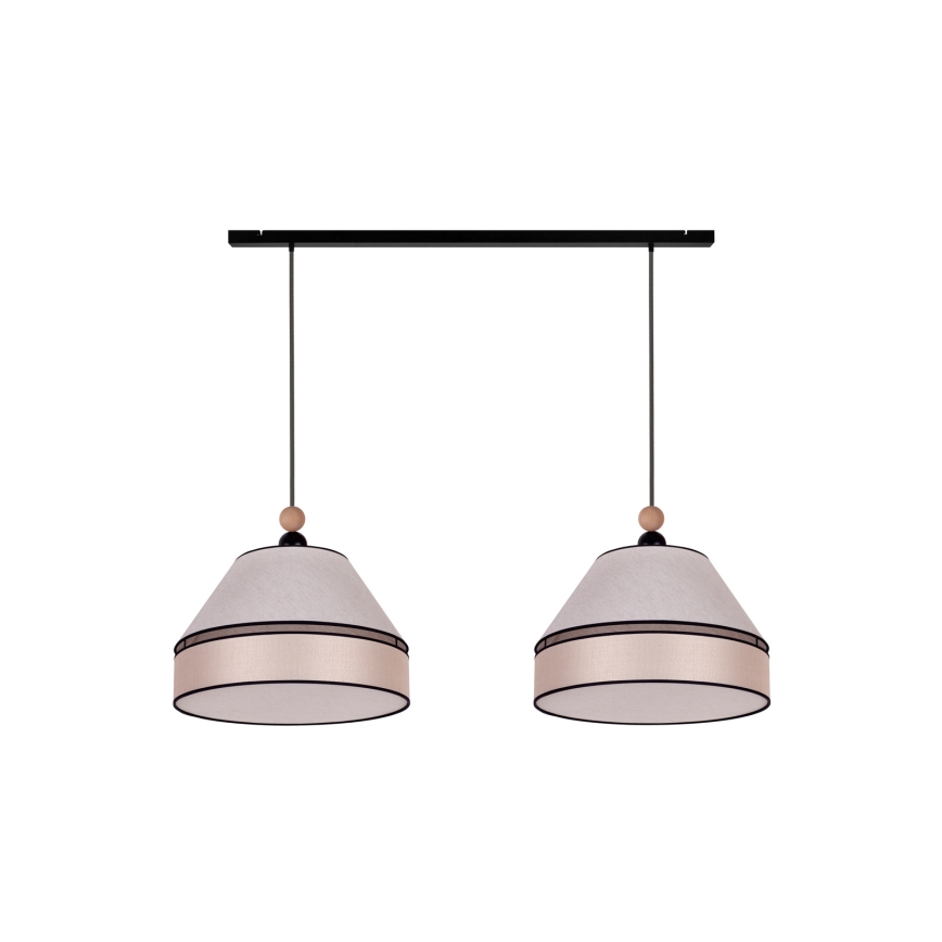 Duolla - Pendel AVIGNON 2xE27/15W/230V beige
