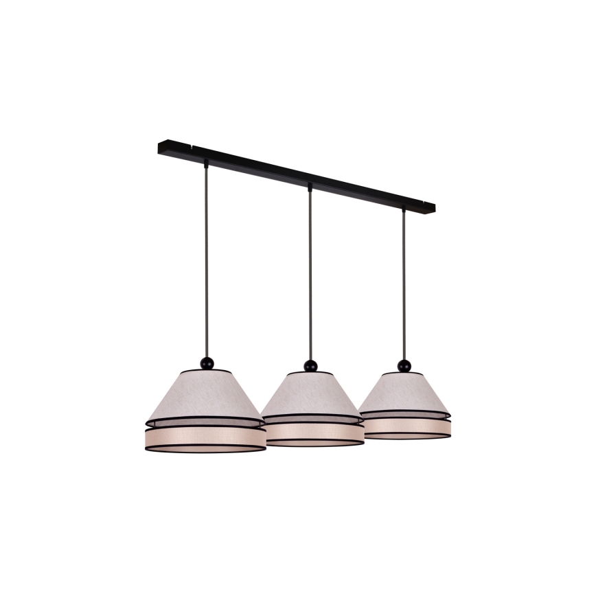 Duolla - Pendel AVIGNON 3xE27/15W/230V beige