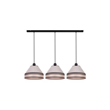 Duolla - Pendel AVIGNON 3xE27/15W/230V beige