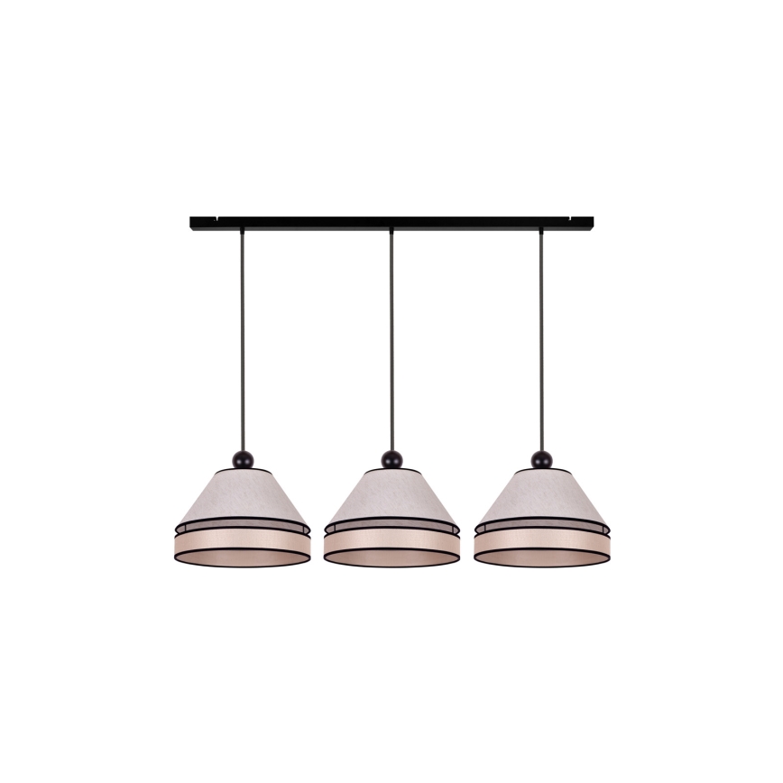 Duolla - Pendel AVIGNON 3xE27/15W/230V beige