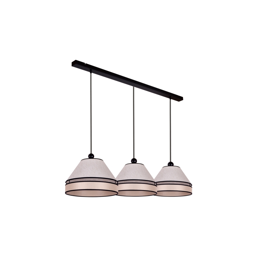 Duolla - Pendel AVIGNON 3xE27/15W/230V beige