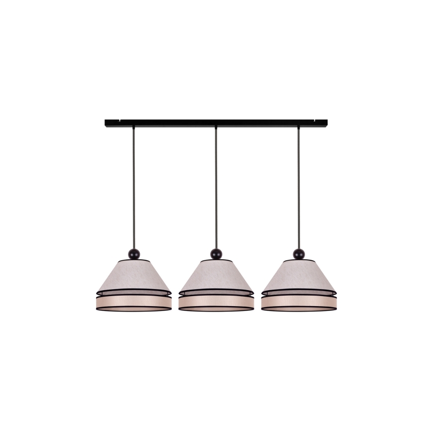 Duolla - Pendel AVIGNON 3xE27/15W/230V beige