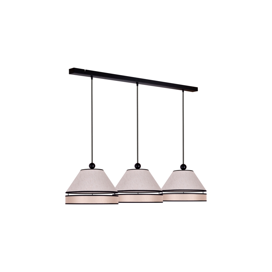 Duolla - Pendel AVIGNON 3xE27/15W/230V beige