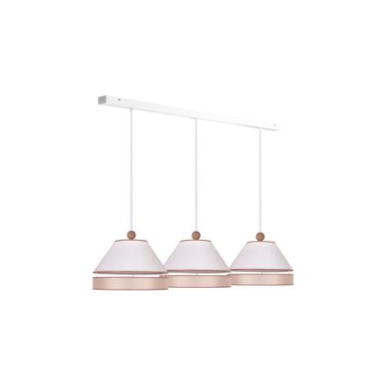 Duolla - Pendel AVIGNON 3xE27/15W/230V hvid/beige