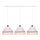 Duolla - Pendel AVIGNON 3xE27/15W/230V hvid/Rattan
