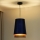 Duolla - Pendel BELL SHINY 1xE27/15W/230V diameter 25 cm blå/kobber