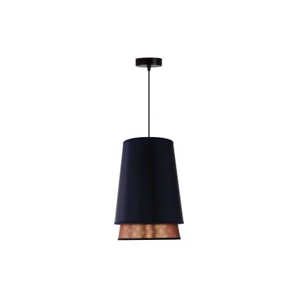 Duolla - Pendel BELL SHINY 1xE27/15W/230V diameter 25 cm blå/kobber