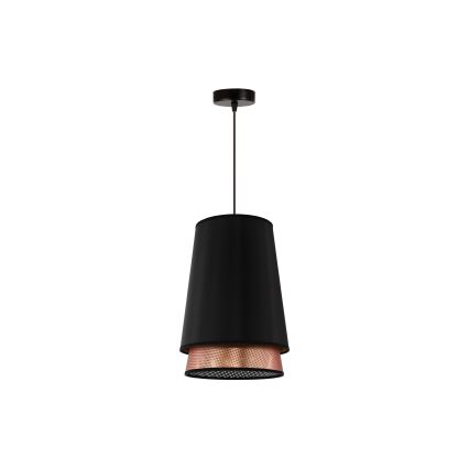 Duolla - Pendel BELL SHINY 1xE27/15W/230V diameter 25 cm sort/kobber
