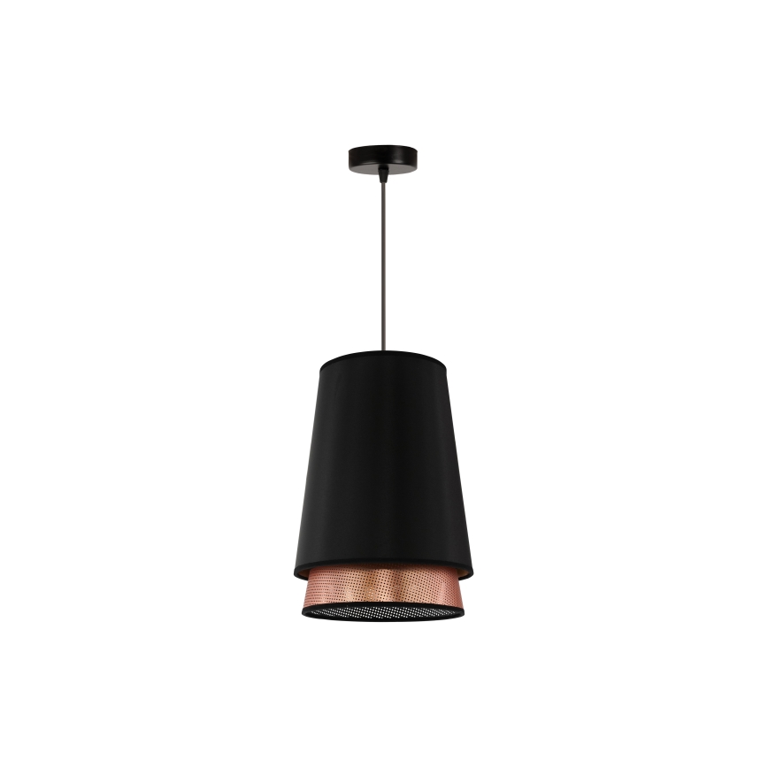 Duolla - Pendel BELL SHINY 1xE27/15W/230V diameter 25 cm sort/kobber