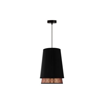 Duolla - Pendel BELL SHINY 1xE27/15W/230V diameter 25 cm sort/kobber