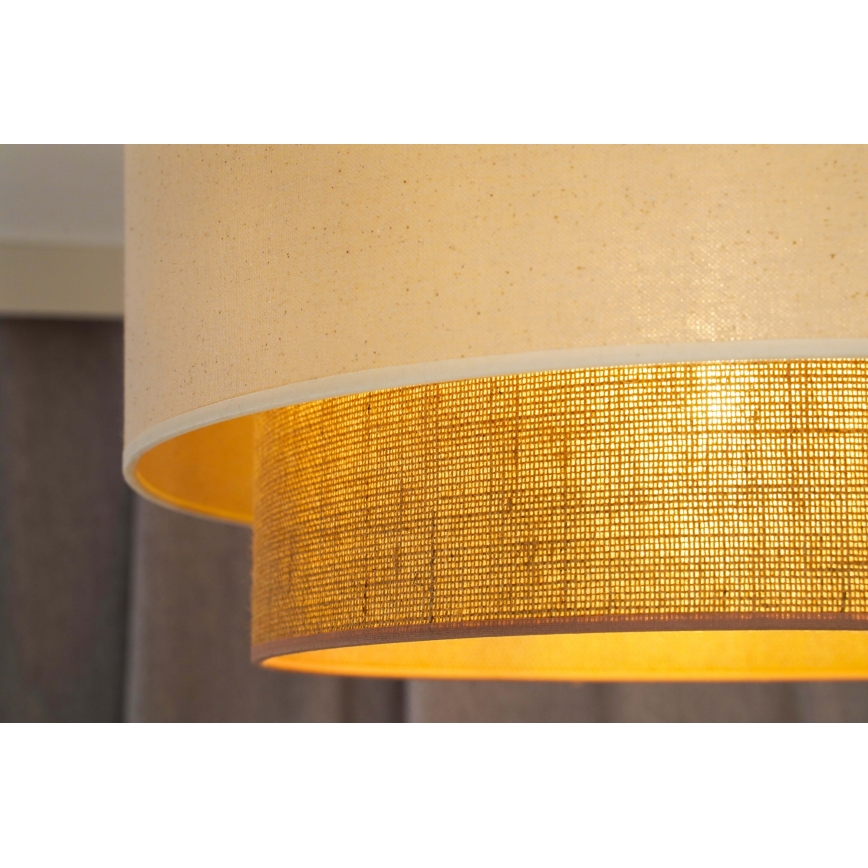 Duolla - Pendel BOHO 1xE27/15W/230V beige/brun