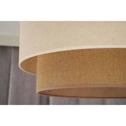 Duolla - Pendel BOHO 1xE27/15W/230V beige/brun