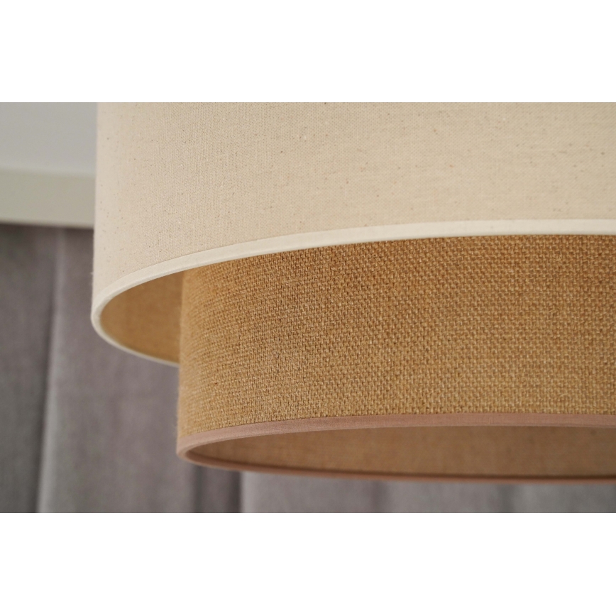 Duolla - Pendel BOHO 1xE27/15W/230V beige/brun