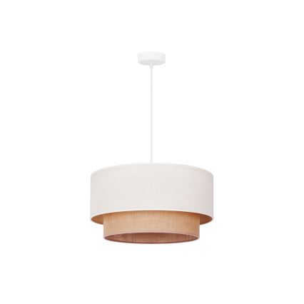 Duolla - Pendel BOHO 1xE27/15W/230V beige/brun