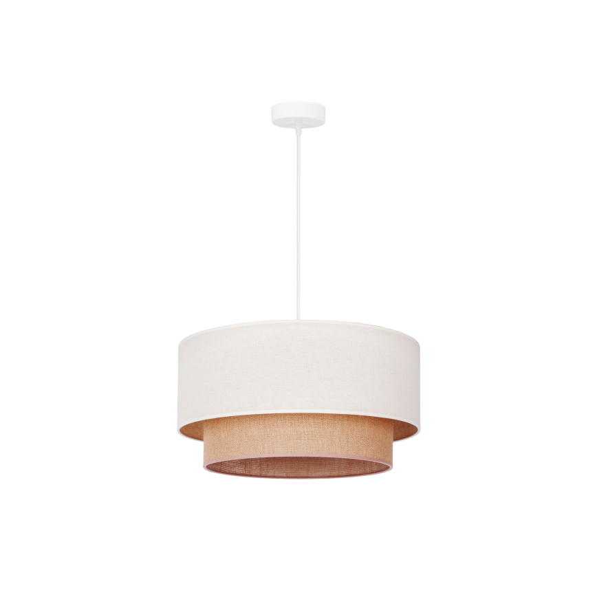 Duolla - Pendel BOHO 1xE27/15W/230V beige/brun
