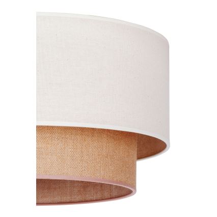 Duolla - Pendel BOHO 1xE27/15W/230V beige/brun