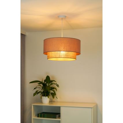 Duolla - Pendel BOHO 1xE27/15W/230V diameter 45 cm beige/brun