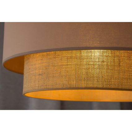 Duolla - Pendel BOHO 1xE27/15W/230V diameter 45 cm beige/brun