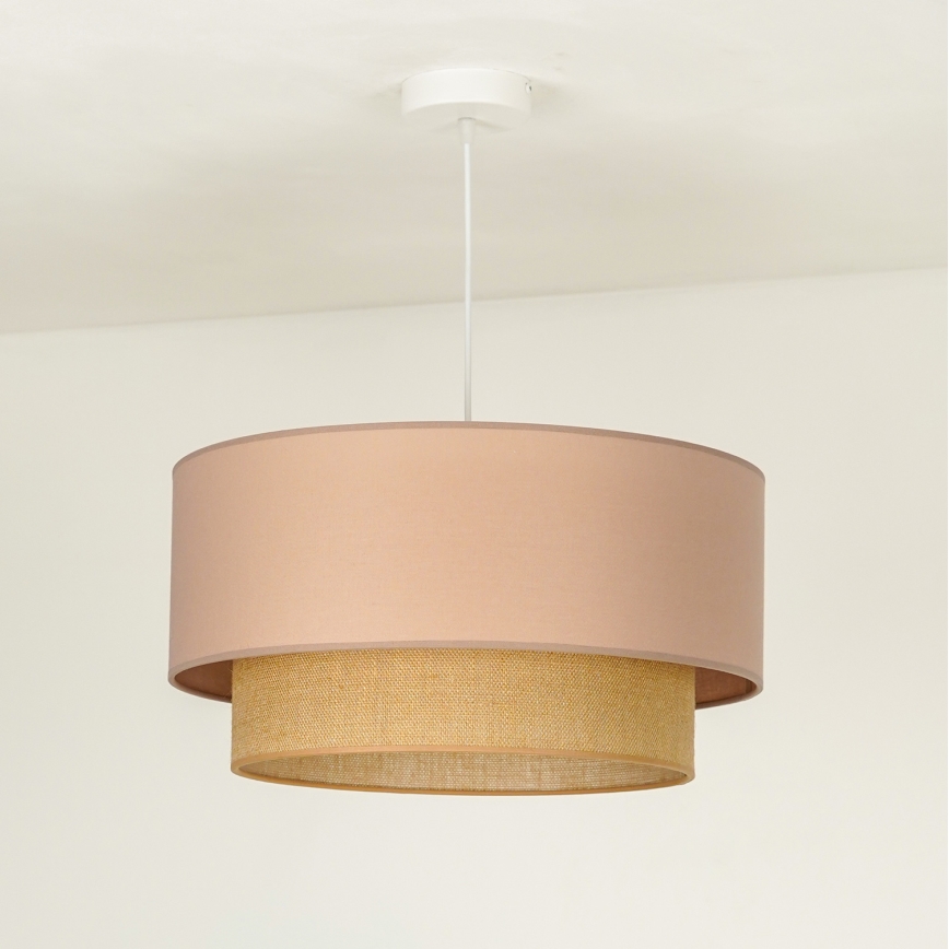 Duolla - Pendel BOHO 1xE27/15W/230V diameter 45 cm beige/brun