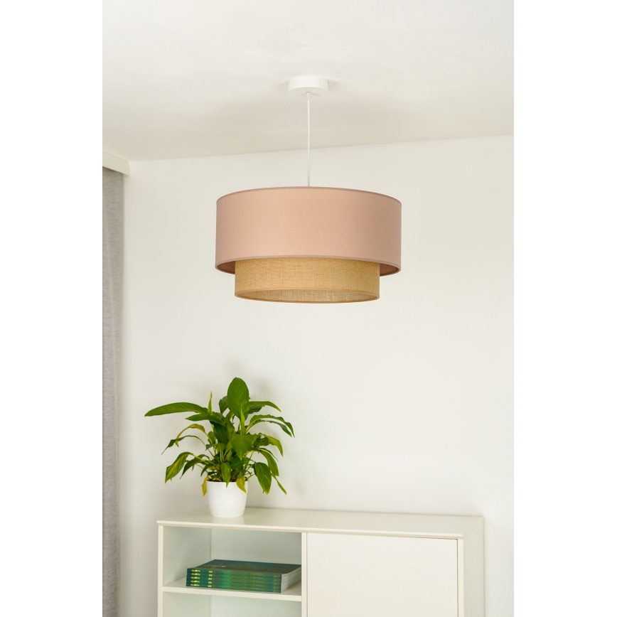 Duolla - Pendel BOHO 1xE27/15W/230V diameter 45 cm beige/brun