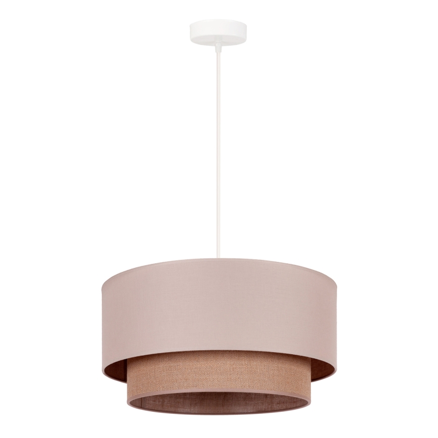 Duolla - Pendel BOHO 1xE27/15W/230V diameter 45 cm beige/brun