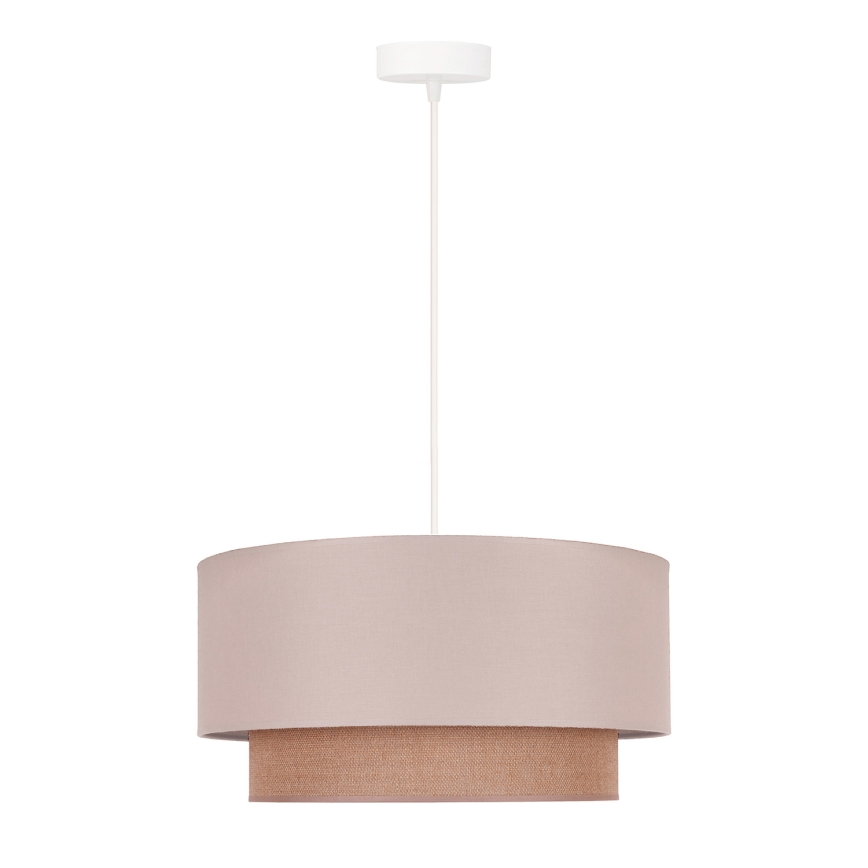 Duolla - Pendel BOHO 1xE27/15W/230V diameter 45 cm beige/brun