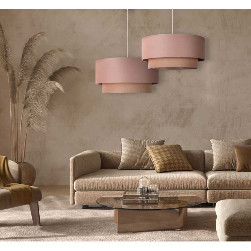 Duolla - Pendel BOHO 1xE27/15W/230V diameter 45 cm beige/brun