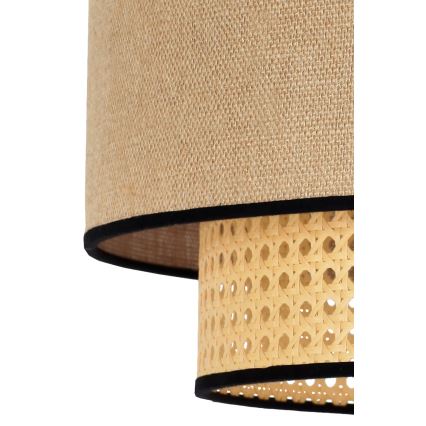Duolla - Pendel BOHO 1xE27/15W/230V diameter 45 cm beige/Rattan