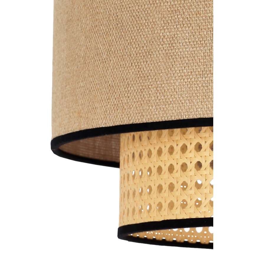 Duolla - Pendel BOHO 1xE27/15W/230V diameter 45 cm beige/Rattan