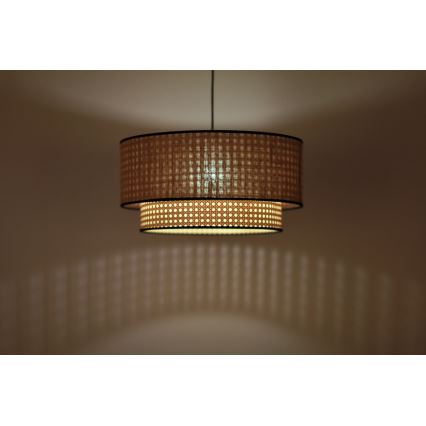 Duolla - Pendel BOHO 1xE27/15W/230V diameter 45 cm beige/Rattan