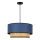Duolla - Pendel BOHO 1xE27/15W/230V diameter 45 cm blå/Rattan