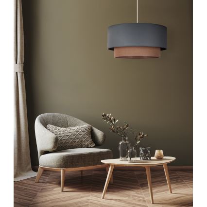 Duolla - Pendel BOHO 1xE27/15W/230V diameter 45 cm grøn/brun