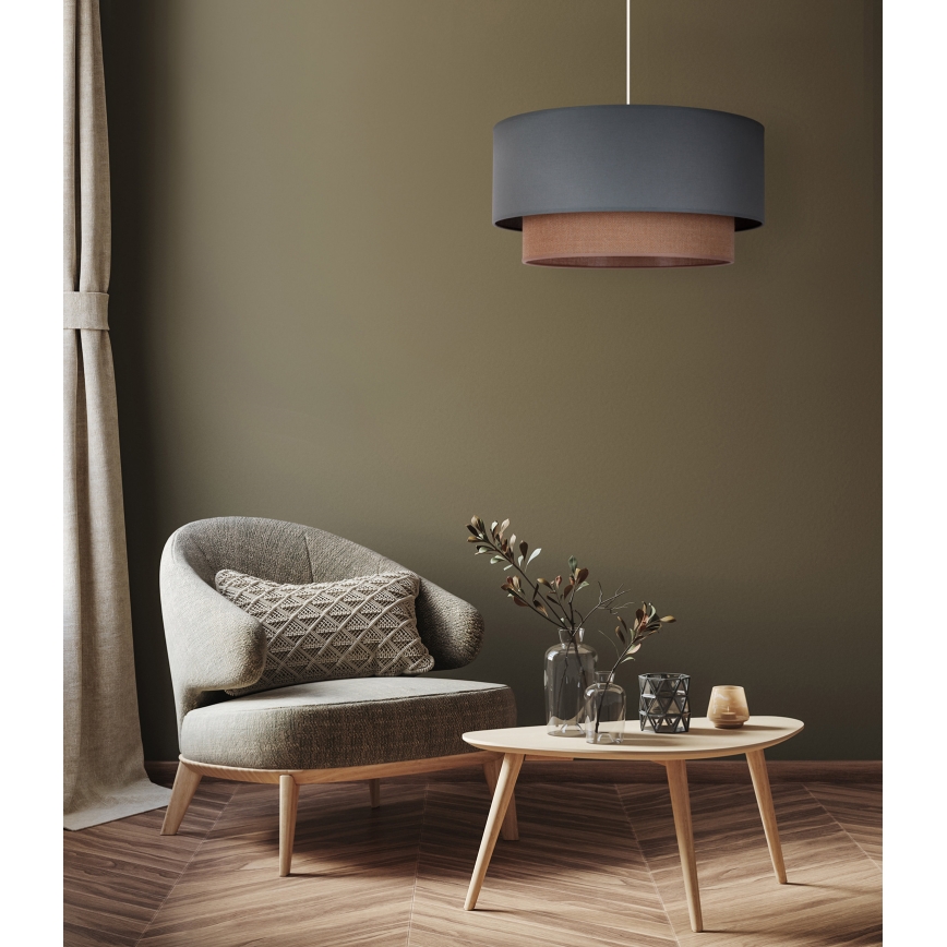 Duolla - Pendel BOHO 1xE27/15W/230V diameter 45 cm grøn/brun