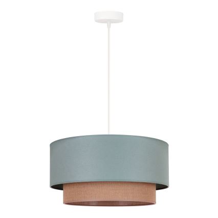 Duolla - Pendel BOHO 1xE27/15W/230V diameter 45 cm grøn/brun