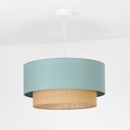 Duolla - Pendel BOHO 1xE27/15W/230V diameter 45 cm grøn/brun
